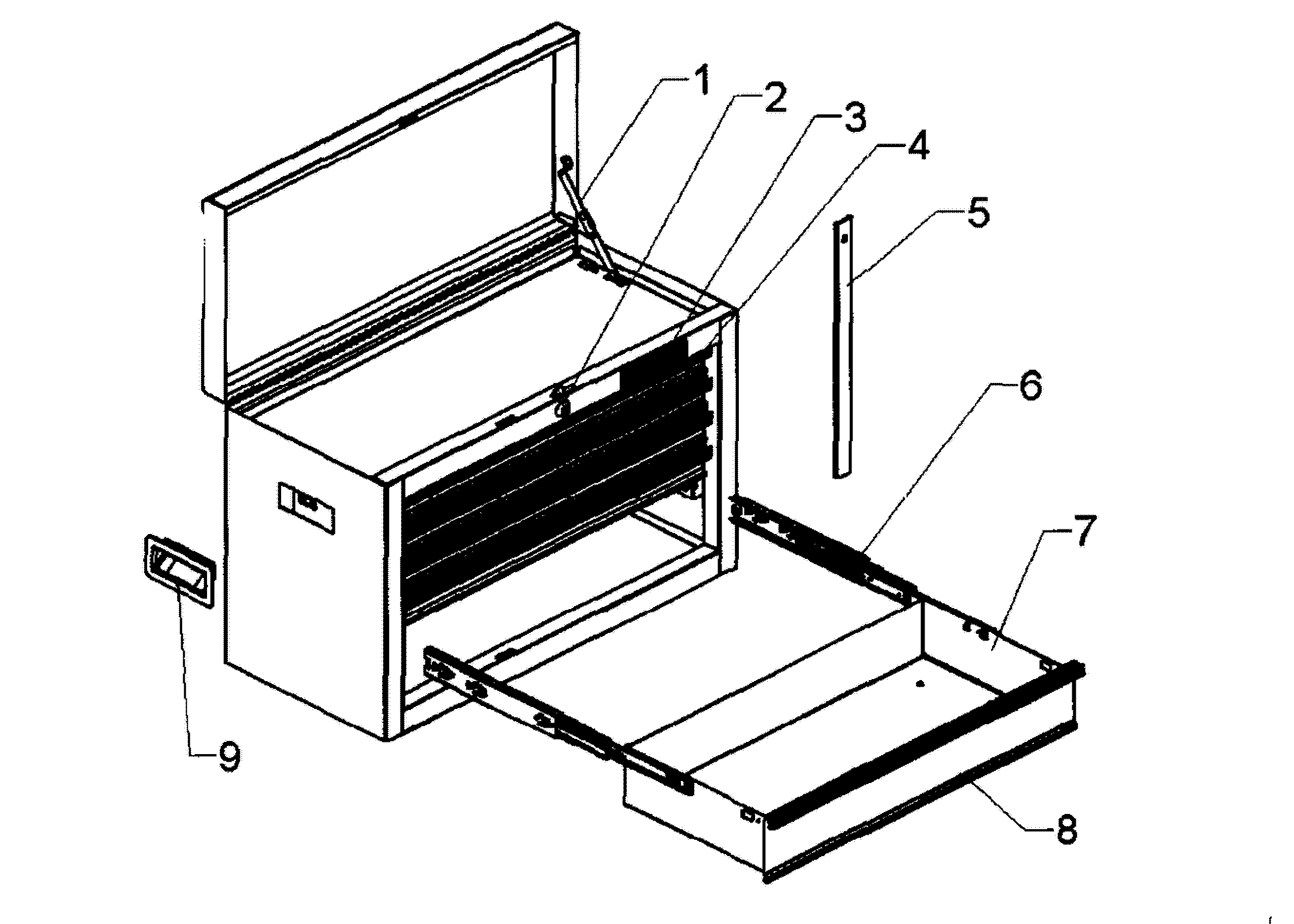 Tool Chest Diagram and Parts List for 706333930  Craftsman Tool Stand & Cart