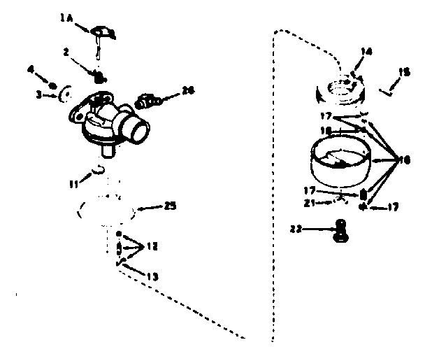 Carburetor Diagram and Parts List for 143227072  Craftsman Engine