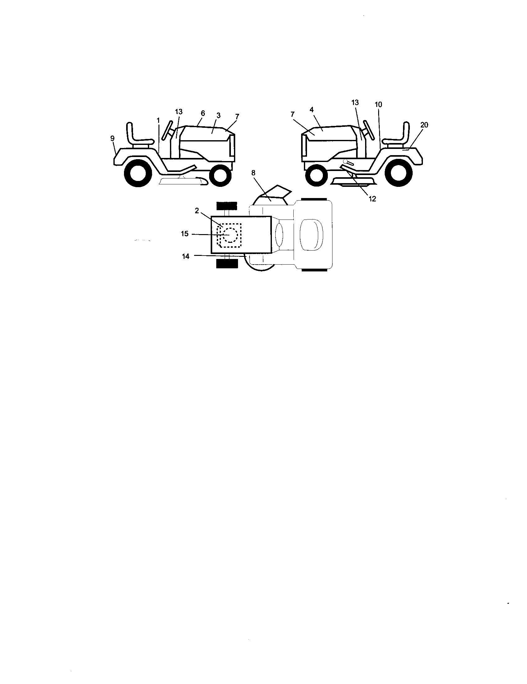 Decals Diagram and Parts List for 917271642  Craftsman Lawn Tractor