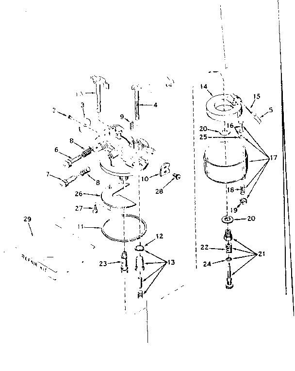 Carburetor No. 630992a Diagram and Parts List for 143546012  Craftsman Engine