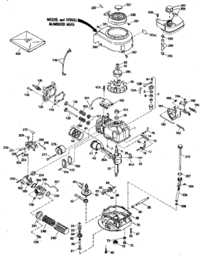 Replacement Parts Diagram and Parts List for 143404452  Craftsman Engine