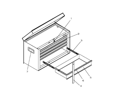 Main Assy Diagram and Parts List for 70670960  Craftsman Tool Stand & Cart