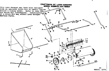 Replacement Parts Diagram and Parts List for 536796601  Craftsman Lawn Tractor
