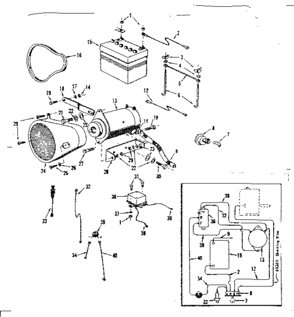 Electrical System Diagram and Parts List for 91725510A  Craftsman Lawn Tractor