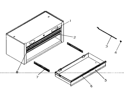 Chest Diagram and Parts List for 706622210  Craftsman Tool Stand & Cart