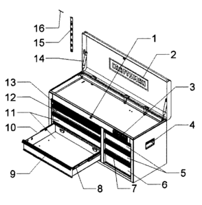 Tool Chest Diagram and Parts List for 706379861  Craftsman Tool Stand & Cart