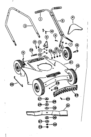 Replacement Parts Diagram and Parts List for 13181190  Craftsman Lawn Mower