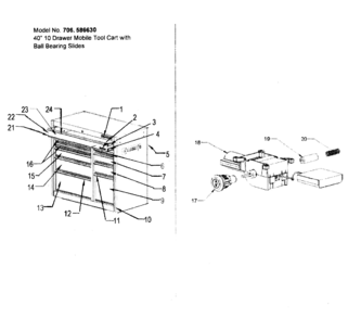 Part Location Diagram of 1012994 Craftsman Slide assy - left