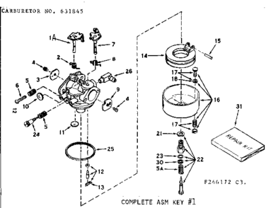 Part Location Diagram of 631809 Craftsman Fuel fitting