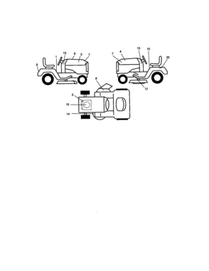 Decals Diagram and Parts List for 917271641  Craftsman Lawn Tractor