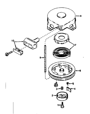 Rewind Starter No. 590420 Diagram and Parts List for 143571002  Craftsman Engine