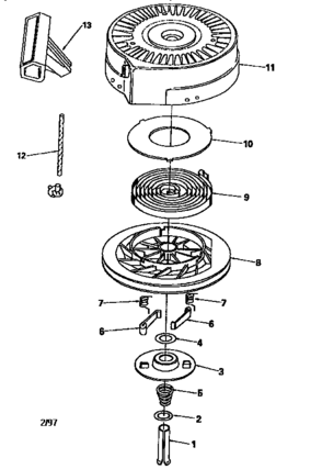 Starter 590652 (71/143) Diagram and Parts List for 200711001  Craftsman Engine