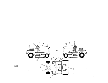 Decals Diagram and Parts List for 917276923  Craftsman Lawn Tractor