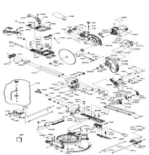 Mitter Saw Diagram and Parts List for 137212372  Craftsman Miter Saw