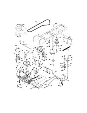 Ground Drive Diagram and Parts List for 917273396  Craftsman Lawn Tractor