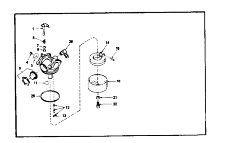 Carburetor No. 632046 Diagram and Parts List for 143351022  Craftsman Engine