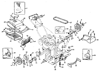 Drive Assembly Diagram and Parts List for 917372410  Craftsman Lawn Mower