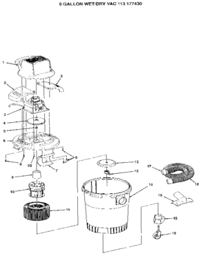 Part Location Diagram of 73317 Ridgid Filter Plate