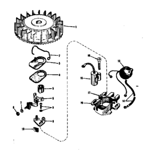 Magneto (phelon F-3220m3) Diagram and Parts List for 143102191  Craftsman Engine