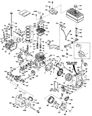 Replacement Parts Diagram and Parts List for 143786182  Craftsman Engine