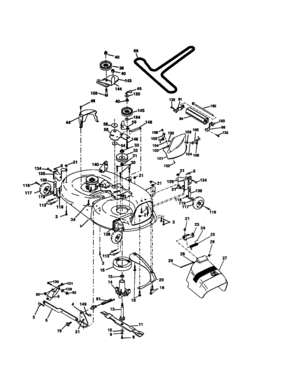 Mower Deck Diagram and Parts List for 917274033  Craftsman Lawn Tractor