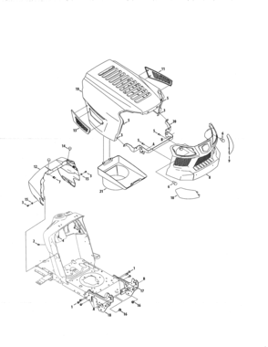 Bumper/hood Diagram and Parts List for 247203760  Craftsman Lawn Tractor