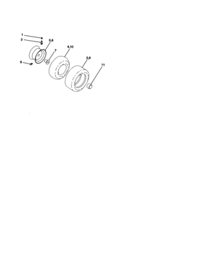 Wheels And Tires Diagram and Parts List for 917271662  Craftsman Lawn Tractor