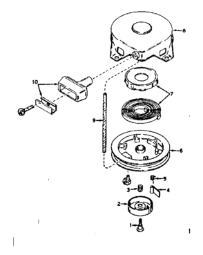 Rewind Starter No. 590420 Diagram and Parts List for 143166042  Craftsman Engine