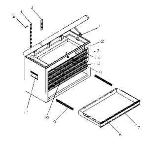 Chest Diagram and Parts List for 706652545  Craftsman Tool Stand & Cart