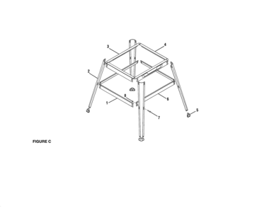Leg Stand Diagram and Parts List for 315353450  Craftsman Table Saw