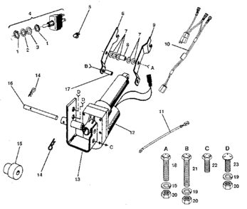 Electric Assist Kit Diagram and Parts List for 917252422  Craftsman Lawn Mower