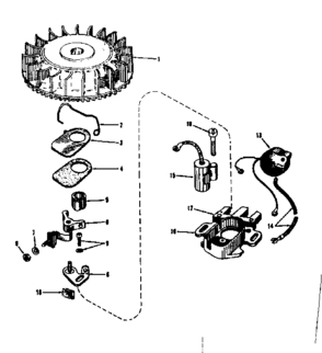 Magneto No. 30362 (phelon F-3220 M3) Diagram and Parts List for 143506011  Craftsman Engine