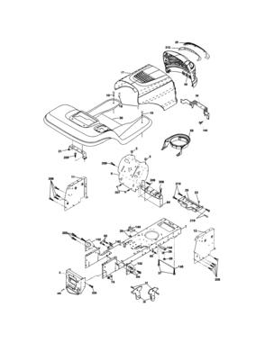 Chassis And Enclosures Diagram and Parts List for 917273521  Craftsman Lawn Tractor
