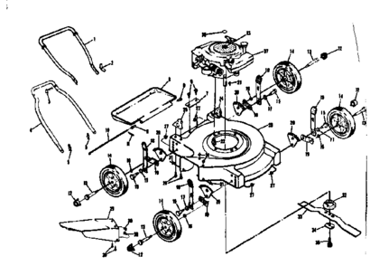 Replacement Parts Diagram and Parts List for 131910283  Craftsman Lawn Mower