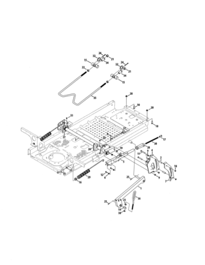 Deck Lift Diagram and Parts List for 247270520  Craftsman Engine