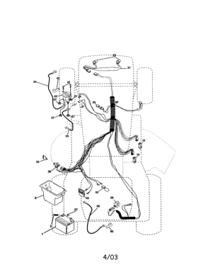 Electrical Diagram and Parts List for 917272761  Craftsman Lawn Tractor