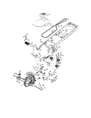 Ground Drive Diagram and Parts List for 917287120  Craftsman Lawn Tractor
