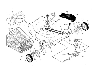 Drive Control/Gear Case/Wheels Diagram and Parts List for 944101781  Craftsman Lawn Mower