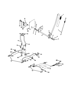 Lift Assembly Diagram and Parts List for 917277080  Craftsman Lawn Tractor