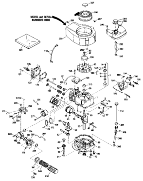 Replacement Parts Diagram and Parts List for 143434242  Craftsman Engine
