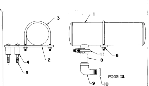Muffler Assembly Diagram and Parts List for 58032005  Craftsman Engine