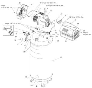 Default Diagram and Parts List for 919-72427 Type 0 Craftsman Compressor