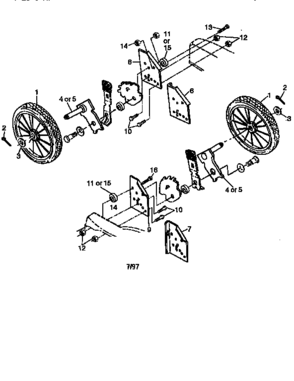 High Wheel Kit Diagram and Parts List for 917337230  Craftsman Lawn Tractor