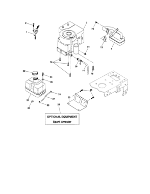 Engine Diagram and Parts List for 917287050  Craftsman Lawn Tractor