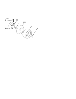 Wheels And Tires Diagram and Parts List for 917279942  Craftsman Lawn Tractor