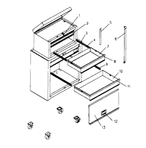 Part Location Diagram of M14898 Craftsman Tool chest hardware bag