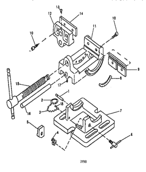 Unit Parts Diagram and Parts List for 351252641  Craftsman Vise