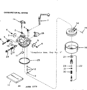 Replacement Parts Diagram and Parts List for 143717022  Craftsman Engine