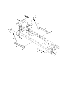 Deck Lift/rear Lift Diagram and Parts List for 247204440  Craftsman Lawn Tractor