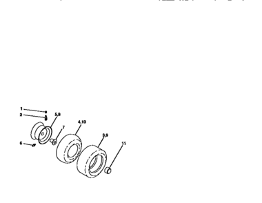Wheels And Tires Diagram and Parts List for 917270630  Craftsman Lawn Tractor